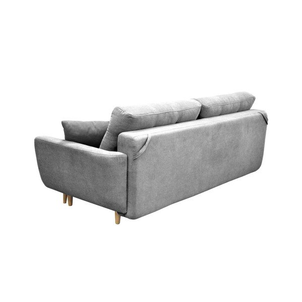 Sivi kauč na razvlačenje sa svijetlim nogama Mazzini Sofas Rose-image-4