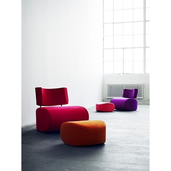 Tirkizna stolica za ljuljanje s tabureom Softline Apollo-image-2