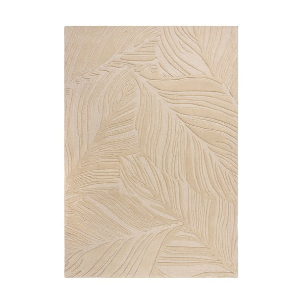 Bež vuneni tepih Flair Rugs Lino Leaf, 120 x 170 cm