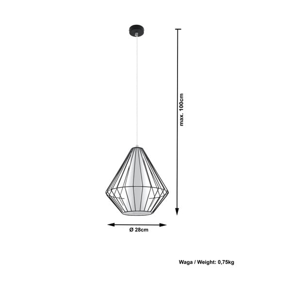 Crna viseća lampa Sollux Alfredo-image-4