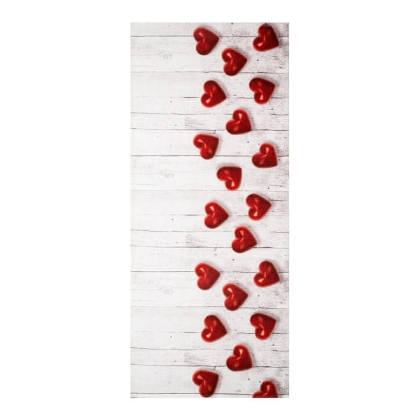 Izuzetno izdržljiv tepih Floorita Hearts, 58 x 80 cm