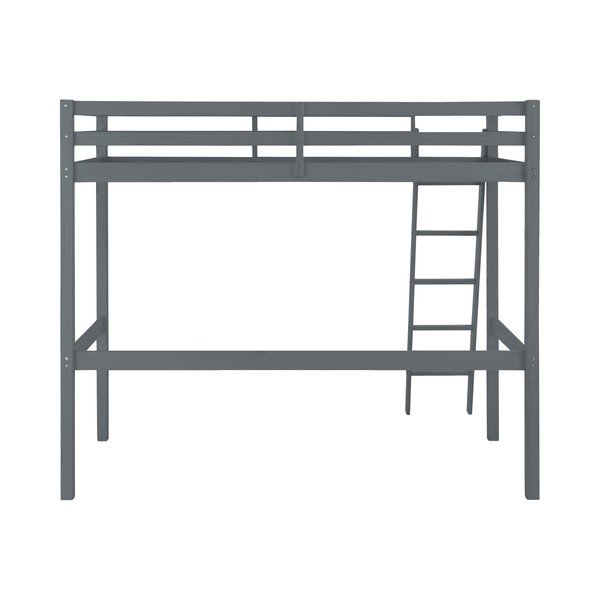 Sivi uzdignuti krevet od borovine Støraa Alpi2, 90 x 200 cm-image-1