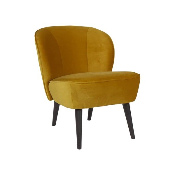 Fotelja senf žute boje WOOOD Sara