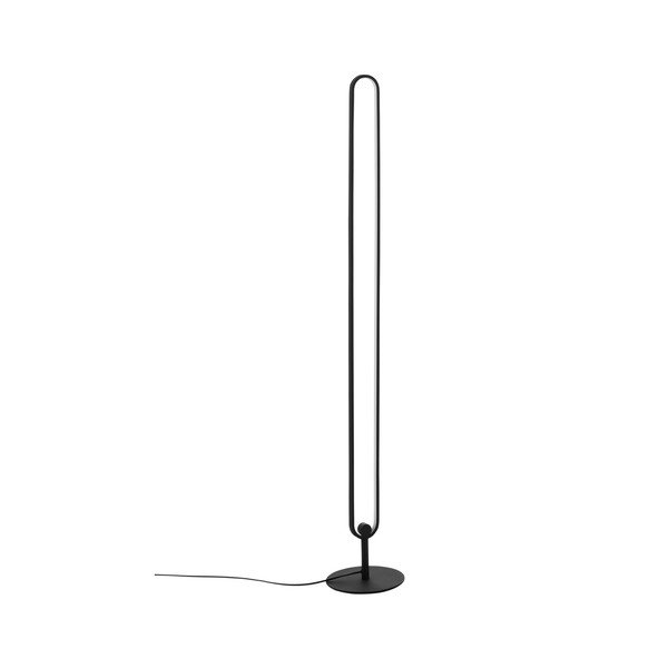 Mat crna metalna LED stojeća svjetiljka s mogućnosti zatamnjivanja (visina 130 cm) Loop – Ellos Home