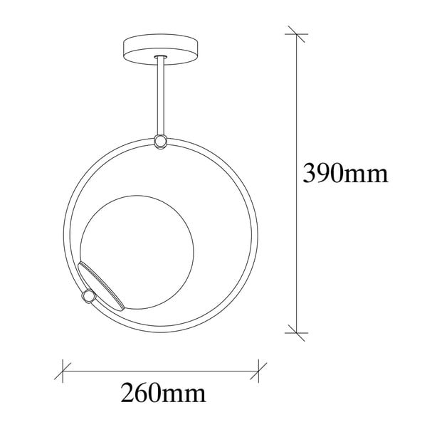 Crna viseća svjetiljka sa staklenim sjenilom Chandelier – Opviq lights-image-3