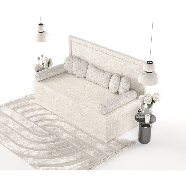 Krem tapecirani krevet 90x200 cm Scala – Maison de Rêve-image-3