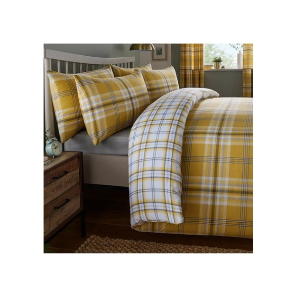 Žuta posteljina Catherine Lansfield Kelso, 200 x 200 cm-image-1