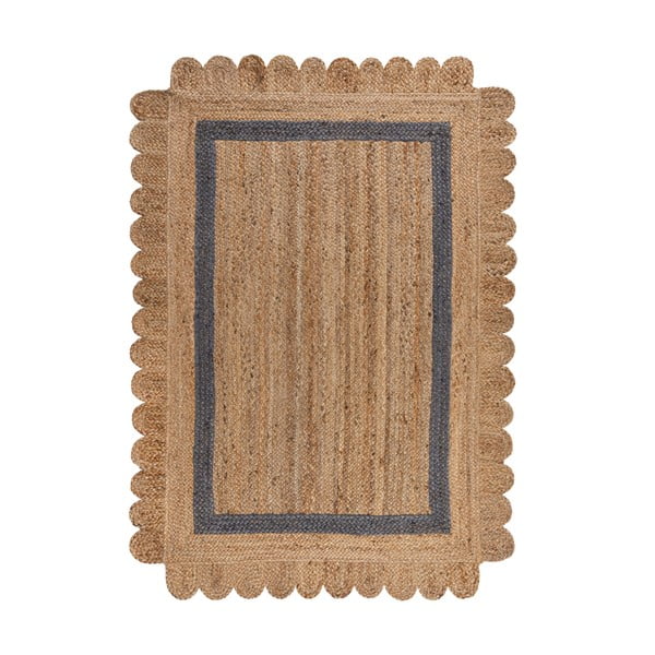 Sivi/u prirodnoj boji ručno rađen juten tepih 160x230 cm Grace Grey – Flair Rugs