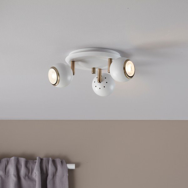 Bijeli stropna lampa s detaljima u zlatnoj boji Markslöjd Coco-image-1