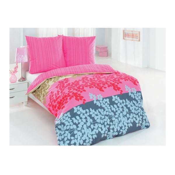 Posteljina sa jastukom Serenity Rose, za krevet za jednu osobu, 135x200 cm
