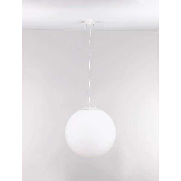 Bijela staklena viseća svjetiljka ø 50 cm Nevoso – Nova Luce-image-3