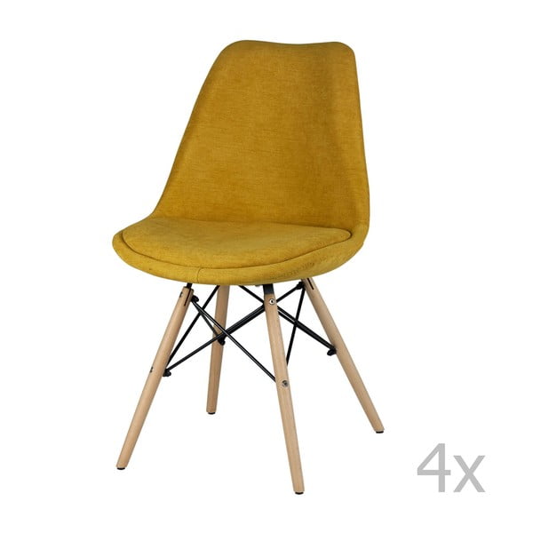 Set od 4 žute blagovaonske stolice sømcasa Linda