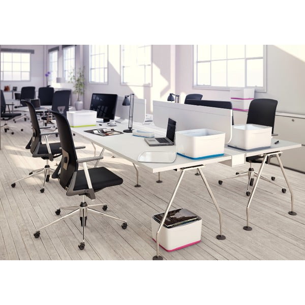 Bijela/plava plastična kutija za pohranu s poklopcem 32x38.5x20 cm MyBox – Leitz-image-3