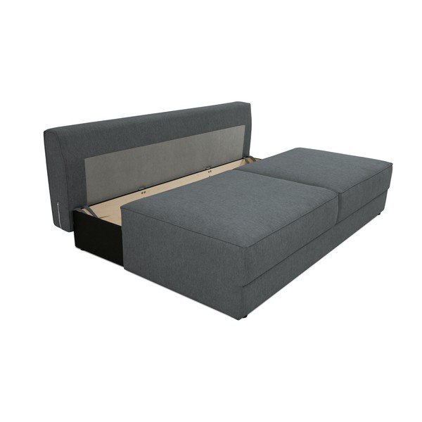 Tamno siva sklopiva/s prostorom za odlaganje sofa 202 cm Dora – Scandic-image-4