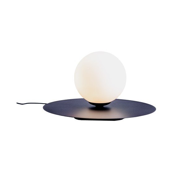 Crna stolna lampa sa staklenim sjenilom (visina 17 cm) Skiva Ball – CustomForm