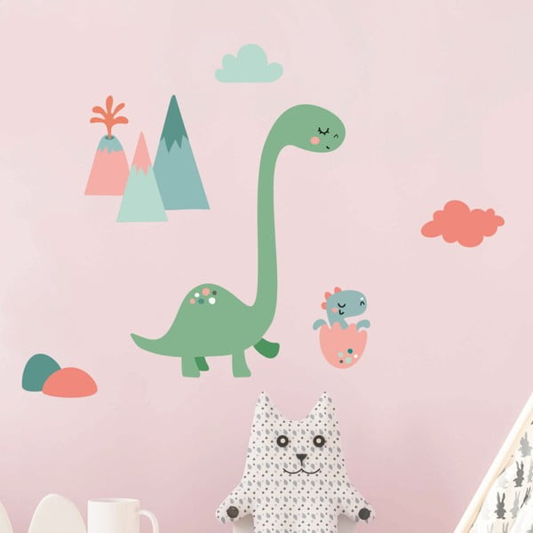 Ambiance Mum and Baby Dinosaur dječje zidne naljepnice