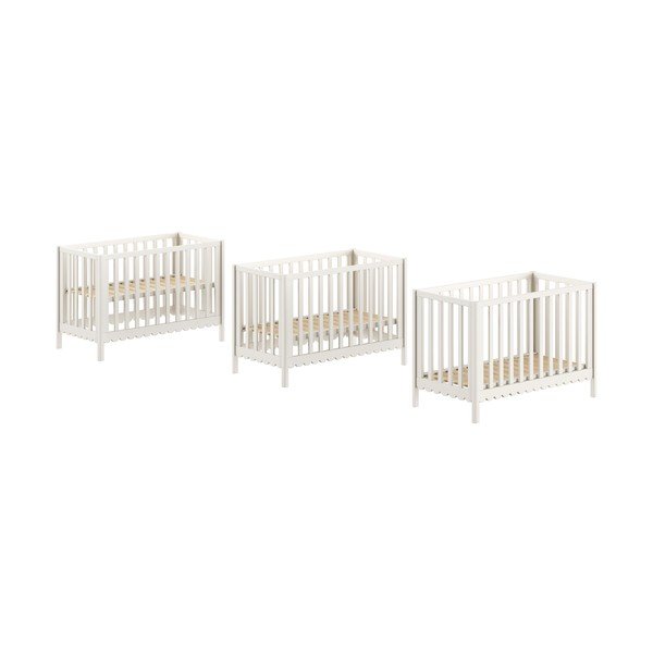 Bež dječji krevet od masivnog bora s podesivom visinom 60x120 cm Swingo – Vipack-image-2