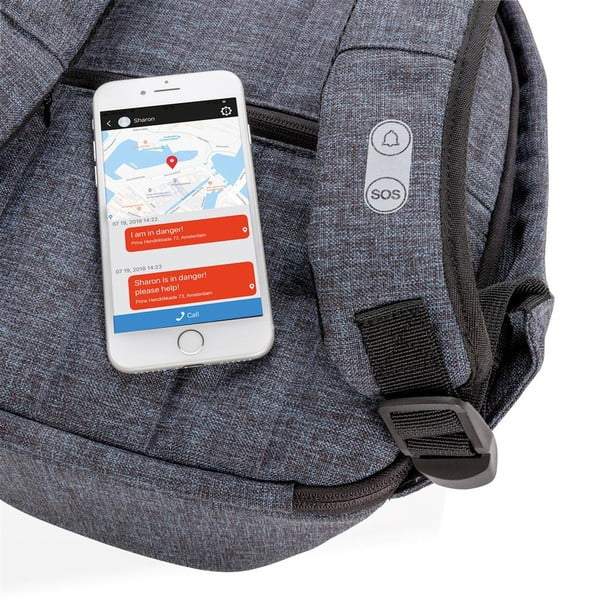 Plavo-sivi ženski sigurnosni ruksak XD Design Elle Protective, 8 l-image-4