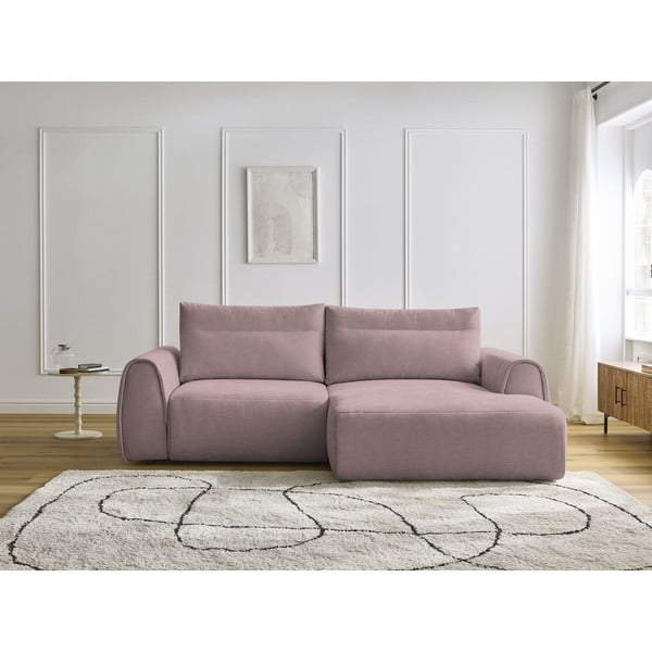 Svijetlo ružičasta kutna garnitura Aden – Bobochic Paris-image-1