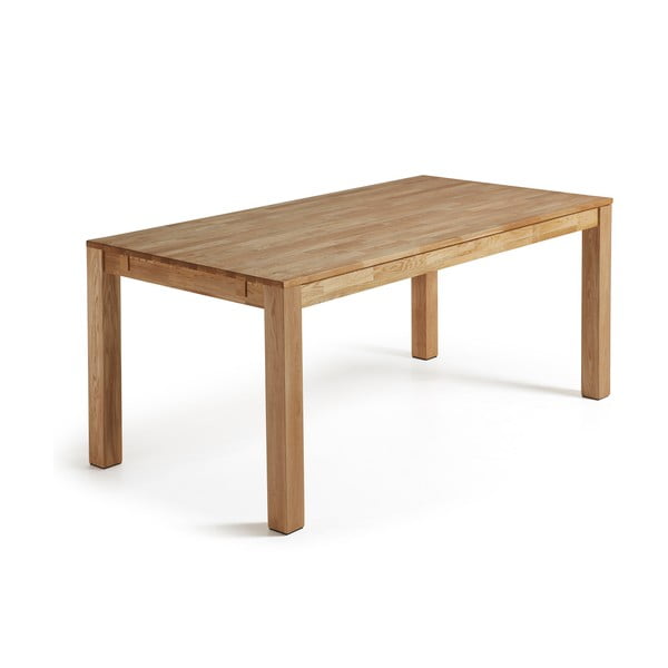 Blagovaonski stol od hrastovog drveta Kave Home, 140 x 90 cm