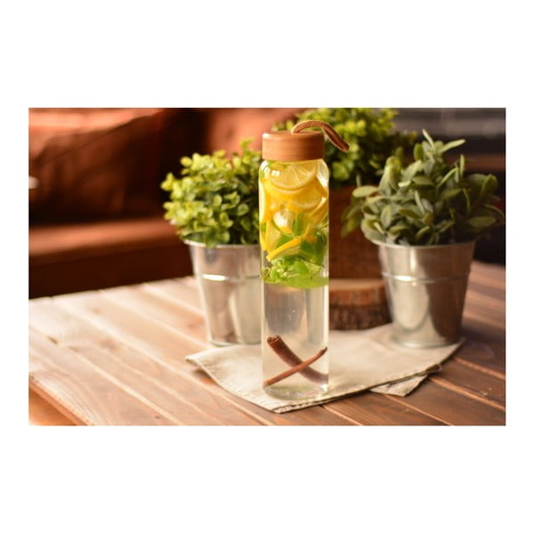 Staklena boca s poklopcem od bambusa Bambum Diem, 500 ml-image-2