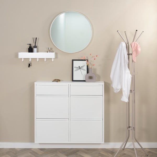 Bijeli metalni preklopni ormarić za cipele 98x86x15 cm Billy – Spinder Design-image-1