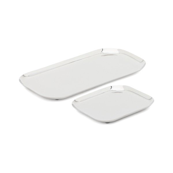 Pladnjevi u setu od nehrđajućeg čelika 2 kom za posluživanje 15x29 cm Nirela – Kave Home