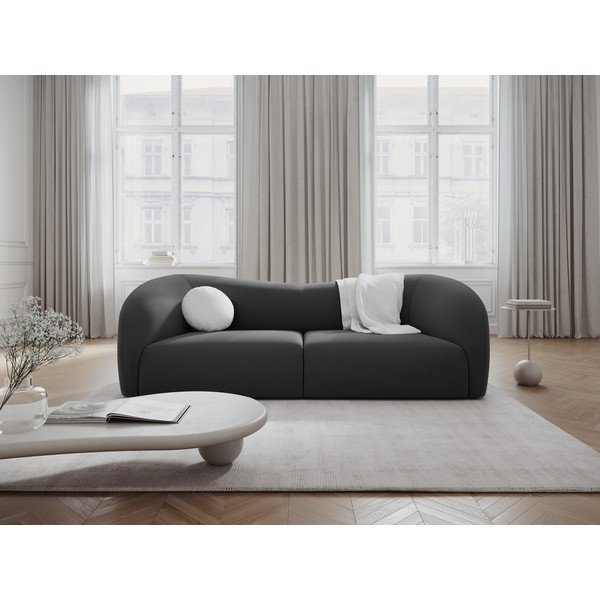 Siva baršunasta sofa 237 cm Santi – Interieurs 86-image-1
