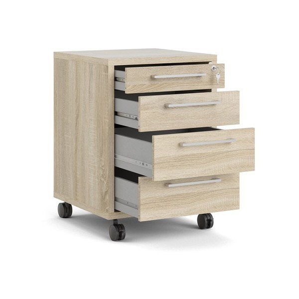 Ormarić u dekoru hrasta sa zaključavanjem u prirodnoj boji 48x68 cm Prima – Tvilum-image-2