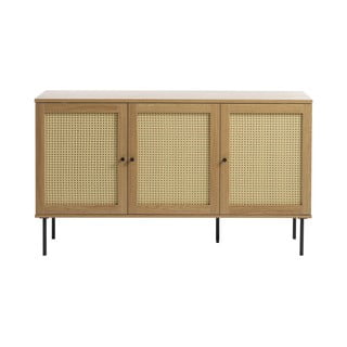 Niska komoda u dekoru hrasta u prirodnoj boji 140x80 cm Pensacola – Unique Furniture