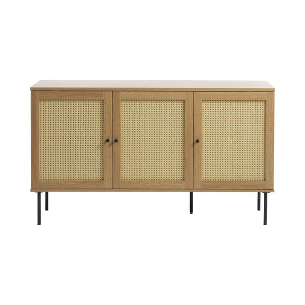 Niska komoda u dekoru hrasta u prirodnoj boji 140x80 cm Pensacola – Unique Furniture