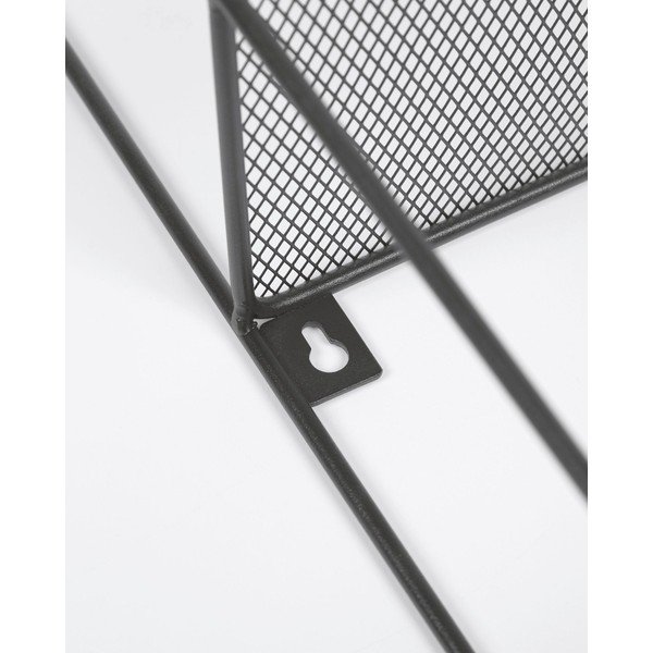 Crna metalna polica za knjige Kave Home Veneranda, 42 x 60 cm-image-1