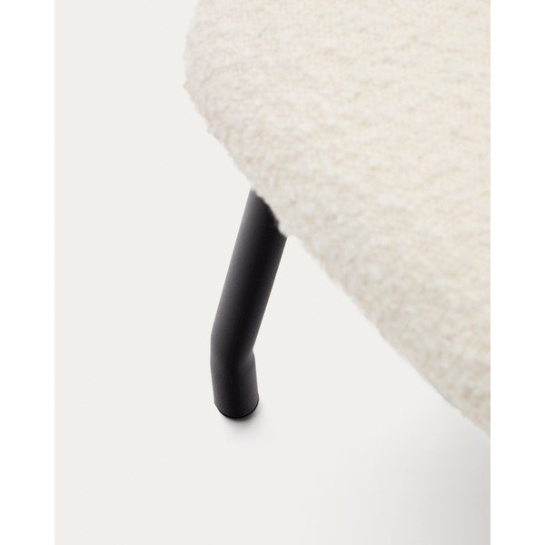 Krem tabure od bouclé tkanine Belina – Kave Home-image-1