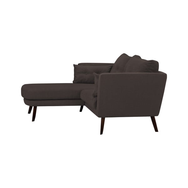 Smeđi trosjed Mazzini Sofas Elena, sa ležaljkom na lijevom uglu-image-2