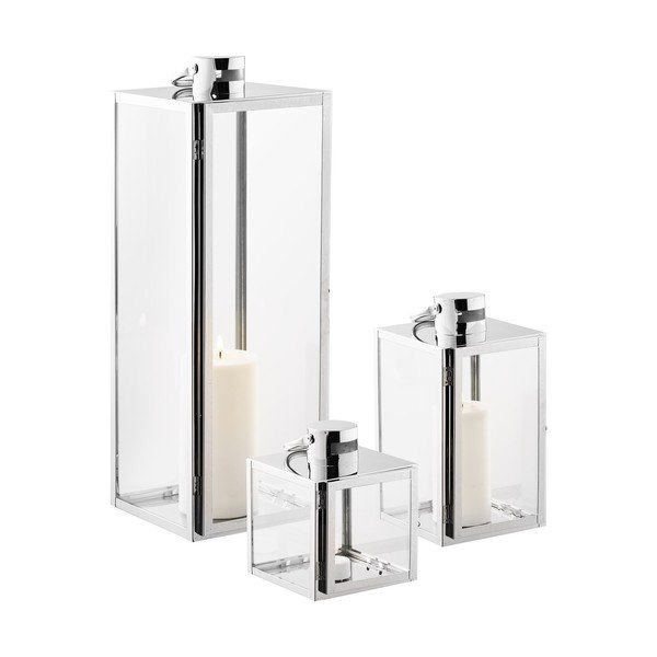Staklena lanterna 3 kom (visina 60 cm) Pota – House Nordic-image-3
