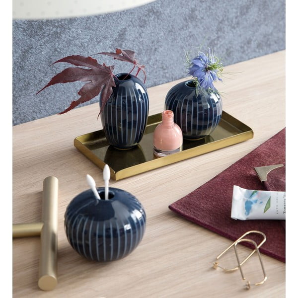 Set od 3 tamnoplave zemljane vaze Kähler Design Hammershoi Miniature-image-2
