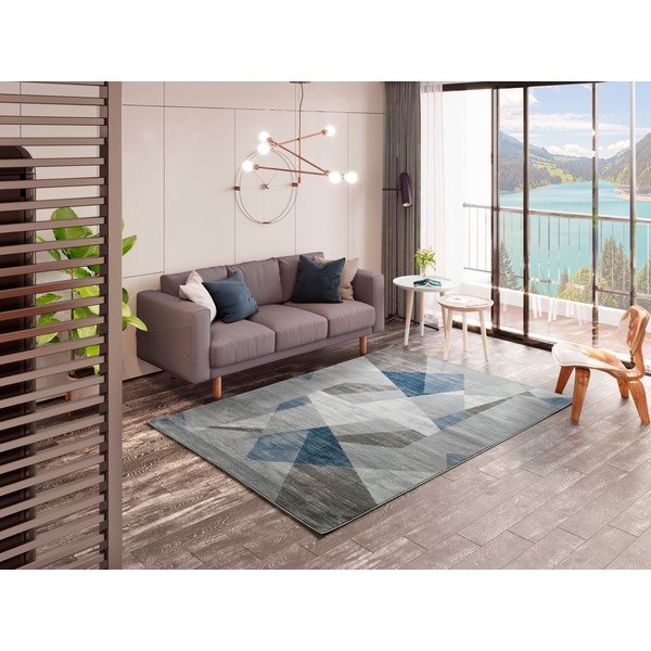 Sivo-plavi tepih Universal Babek Geo, 120 x 170 cm-image-1