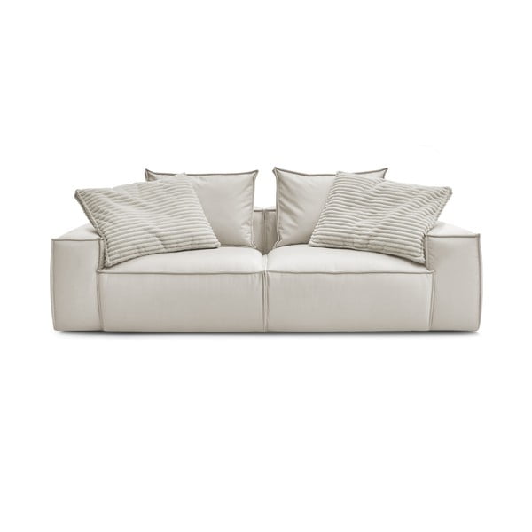 Bež sofa od imitacije kože 260 cm Boheme – Bobochic Paris-image-3