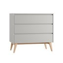 Siva niska dječja komoda 100x52,5 cm Swing – Pinio