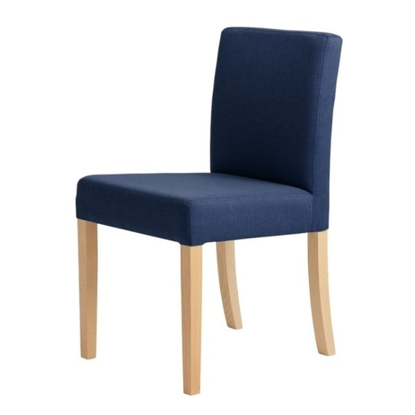 Plava stolica s prirodnim nogama Custom Form Wilton