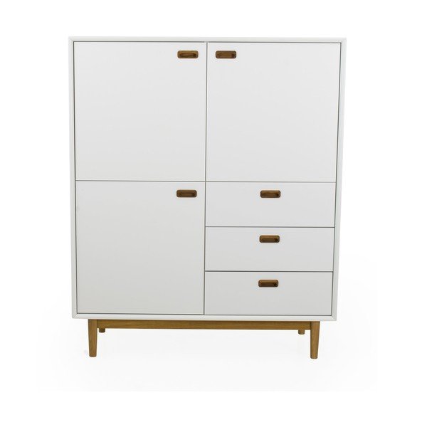 Bijela visoka komoda 114x137 cm Svea – Tenzo