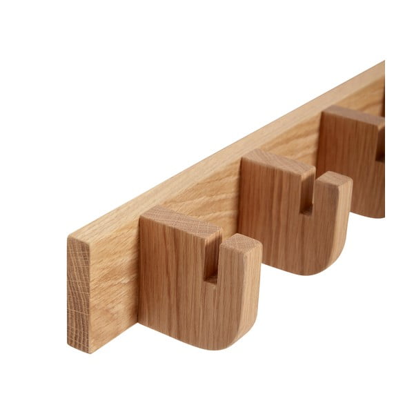 Zidna vješalica od punog hrasta u prirodnoj boji Nomad – Hübsch-image-3