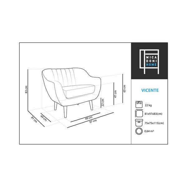 Crna stolica Micadoni Home Vincente-image-1