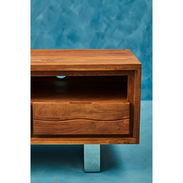 TV komoda od masivnog bagrema u tamnoj prirodnoj boji 140x52x50 cm Simla – Premier Housewares-image-3