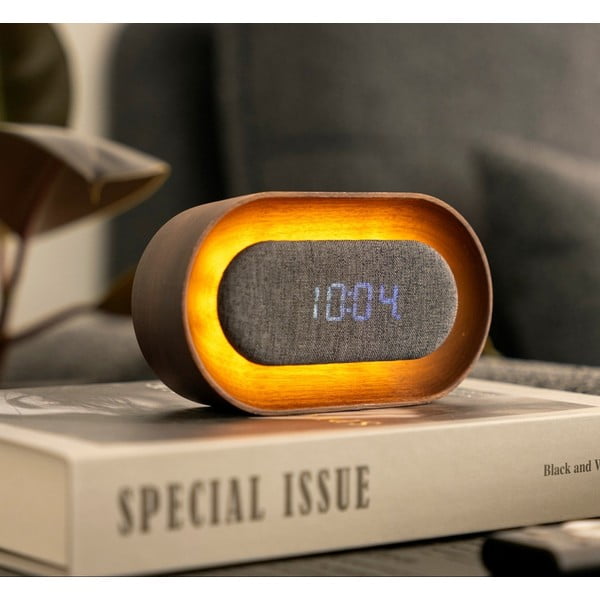 Digitalna budilica Lumos Walnut – Gingko-image-1