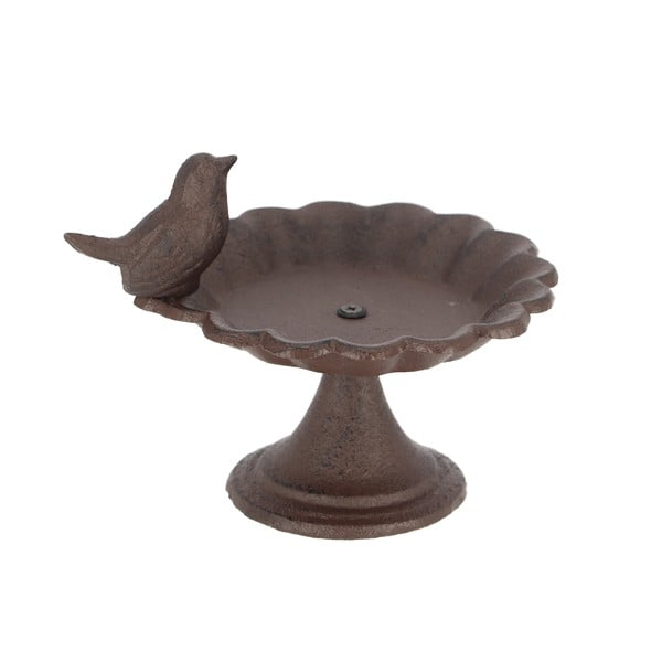 Hranilica za ptice od lijevanog željeza na niskoj podlozi Esschert Design, širine 19,2 cm-image-3