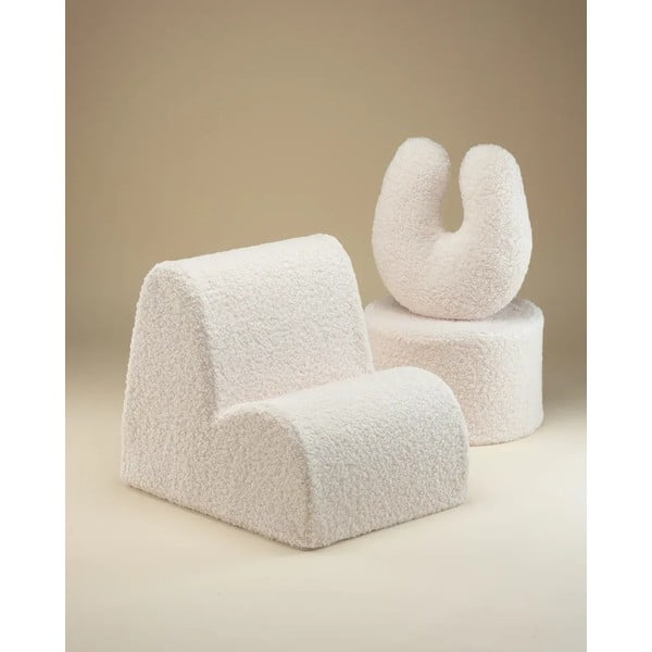 Krem dječji jastuk za sjedenje od bouclé tkanine U – Wigiwama-image-4