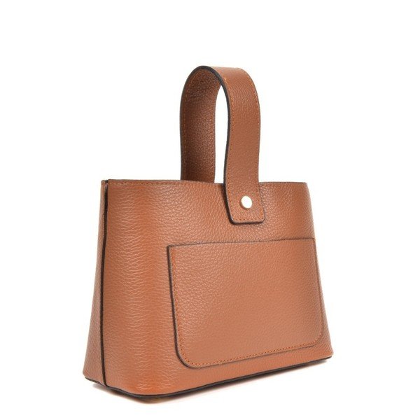 Konjak smeđa kožna torba Robert M Sassa Cognac-image-1