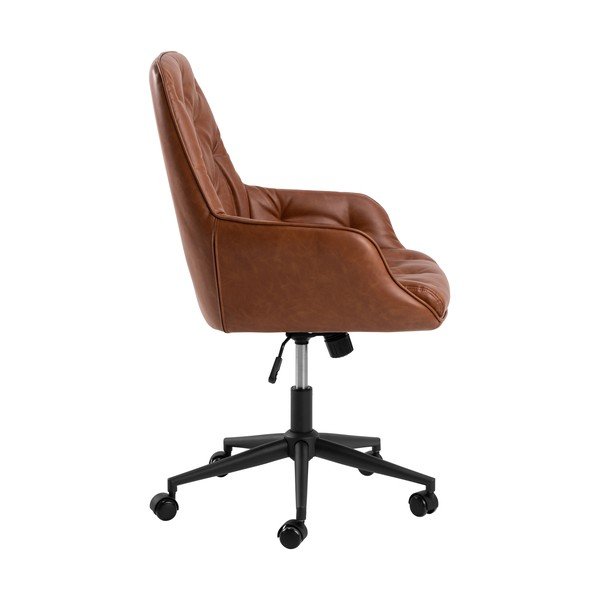 Konjak smeđa uredska stolica od umjetne kože Erik – Actona-image-4