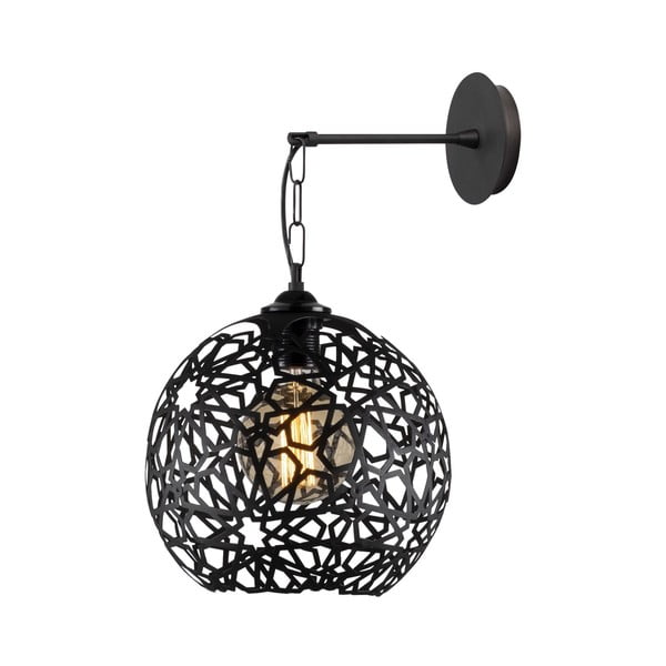 Crna zidna lampa ø 25 cm Fellini – Opviq lights